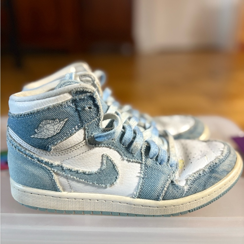 Nike Air Jordan Denim High-Top Sneakers - Kids Size 3Y